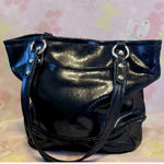B Makowsky B. Makowsky Leather snakeskin embossed black shoulder bag Photo 2