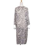 Audrey  Black and gold  Paisley Print Open Front Cuff Sleeve Chiffon Long Kimono. Photo 2