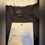 Majorelle Revolve  Tillie black textured puff sleeve cutout babydoll mini dress Photo 8