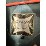 Vintage FLEET STREET Blue Button Up Gingham Accents Long Trench Rain Coat sz 12 Photo 5