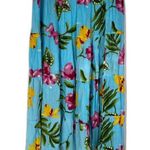 Cathy Daniels Blue Bold Floral Pull On Elastic Waist Tiered Aline Maxi Skirt XL Photo 0