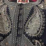 Free People -Vintage- Elegant Black and Gold Embellished Dress Photo 4