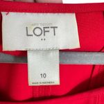 Loft Red Stretchy Sleeveless Above Knee A-Line Dress Holiday Christmas Size 10 Photo 3