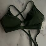 Shade & Shore  Women's Longline Keyhole Underwire Bikini Top 36D Green Photo 6