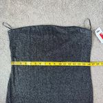 Naked Wardrobe  Strapless Lurex Tube Dress Gunmetal Silver 1X Photo 7