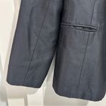 BCBG Max Azria 100% Silk Black 3 Button Long Sleeve Blazer Women 8 Photo 5