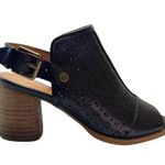 Tommy Hilfiger  Women’s Shoes Black Leather Peep Toe Pumps Sandals Size 7.5 Photo 0