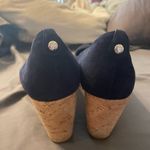 Stuart Weitzman  Navy Blue Suede Wedge Shoes Corkswoon size 10.5 Photo 1