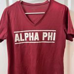 Alpha Phi Jersey Shirt Burgundy Size M Photo 0