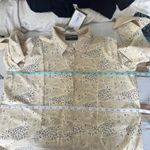 CHIARA BONI Elgah Leopard Lotus Printed Top Size IT 52 US 16 Stretch Photo 11