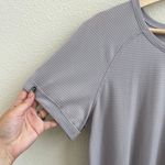Lululemon Heathered Lavender Grey Purple Open Up Tie Back Short Sleeve Tee Photo 6