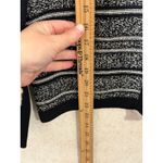St. John  Knit Cardigan Size 2 Womens Black White Striped Button‎ Down Sweater Photo 2