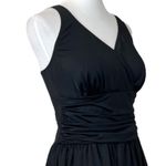 D & Co. Women's Beach Ruched Waist Black Swimsuit Dress Adjustable Size 12 Photo 6