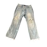 Judy Blue  16W Distressed Light‎ Wash 90s Straight Leg Cropped Jeans Women Photo 1