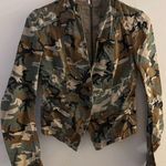 Free People  Collab Urban Outfitters Camouflage Blazer Size 0 Photo 0