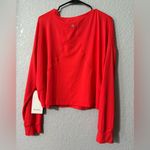 Lululemon Love Long Sleeve *Graphic size 16 in red Photo 3