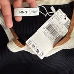 Mango Knitted dress with contrasting details, Black, 8 Photo 2