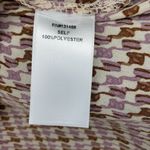 VICI Collection Purple Brown Houndstooth Print Blouse Large Photo 8