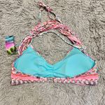 Last chance…Bikini Top Neon Strappy Halter Swimsuit Swim XL New Blue Size undefined Photo 2