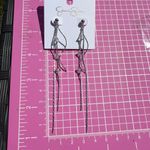 Jessica Simpson  silver tone crystal diamonds tassels earrings drops Photo 4