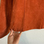Chico's Chico’s Women’s Jacket Collared Orange Leather Suede Button Pockets Lined Size L Photo 5