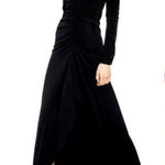 Topshop  Black One Arm Ruched Formal Dressy Maxi Dress Women Sz 8 Photo 0