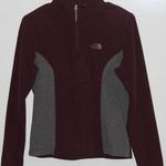 The North Face Womens  Purple Gray Fleece Zip Up Pullover Jacket Sweatshirt Small Photo 0