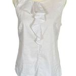 Semantiks women's size small white sleeveless ruffle front tank top blouse shirt Photo 0