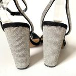 ASOS  Design Hot Step Embellished Rhinestone Block Heel Black Sandals size 5 Photo 12