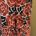 Jams World Latona Rose Sleeveless Button Front Top Tunic Medium Red Black T Photo 2
