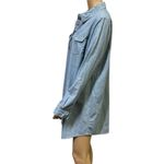 Bit & Bridle Cotton Denim Button Down Long Sleeve Belt Loop Shirt Dress Womens L Blue Size L Photo 5