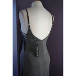 Gypsy 05 NWT Sand Gray Deep V Bamboo Side Strap Detail Maxi Dress S $187 Photo 6