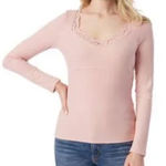 Jessica Simpson  Blush Lace Trim Top Photo 0