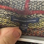 American Eagle  Women’s Medium Aztec Tribal Sweater Vest Fringe Open Front Photo 7