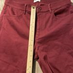 J. Jill Christian Soriano Pants Womens Sz 10 High Rise Burgundy Red Straight Leg Photo 4