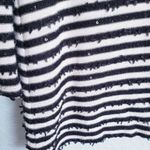 Ann Taylor ‎ White And Black Striped Sequin Knit Top Photo 4