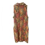 Cache Vintage Caché Red Orange Snakeskin Bodycon Dress | Y2K Sexy Clubwear Zip Mini M Photo 4