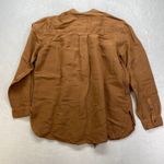 Anthropologie Pilcro Shirt Top Womens L Ruffled Long Sleeve Boho‎ Button Front linen blend Photo 8