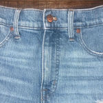 Madewell  High Rise Denim Shorts Size 29 Distressed Cuffed Blue Jean Cutoffs Photo 4