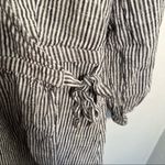 Old Navy True Wrap Dress Blue White Stripes Photo 4