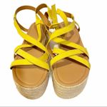 Urban Outfitters Size 9 Yellow Sierra Espadrille Strappy Wedge Sandal Photo 2