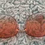 Rimless Orange Lens & Silver Sunglasses NWOT Photo 6