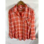 Abound NWT  Oversized plaid Shirt Orange Size Medium Photo 1