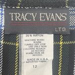 Tracy Evans  Skirt Size 12 Green Black White Plaid Tartan Short Knee High School Photo 9