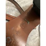 Coach  Tea Rose Embellished Block Heel Ankle Strap Sandals Nude Leather 9.5 Photo 8