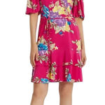 Ralph Lauren NWT! Lauren  Floral Stretch Jersey Pink Dress - Size 8 Photo 0