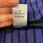 Anthropologie Cartonnier Striped Blazer Jacket S Blue Black Ruffle Stret… Photo 8