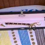 Juicy Couture Retro  Gold Dangling Key and Lock Heart Charm Bracelet New in Box Photo 1