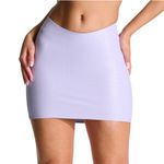 Naked Wardrobe  Faux Leather Croc Mini Skirt Lavender Purple 1X‎ Photo 0