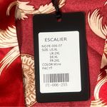 Escalier Satin Wine and Gold Short Tie Kimono Robe Size XL SKU#C24350 Red Photo 7